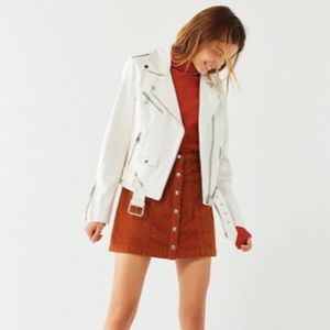 UO Patent Faux Leather Moto Jacket